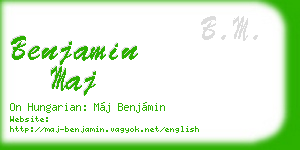 benjamin maj business card