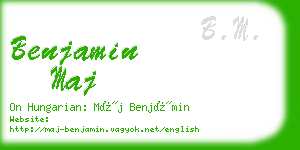 benjamin maj business card